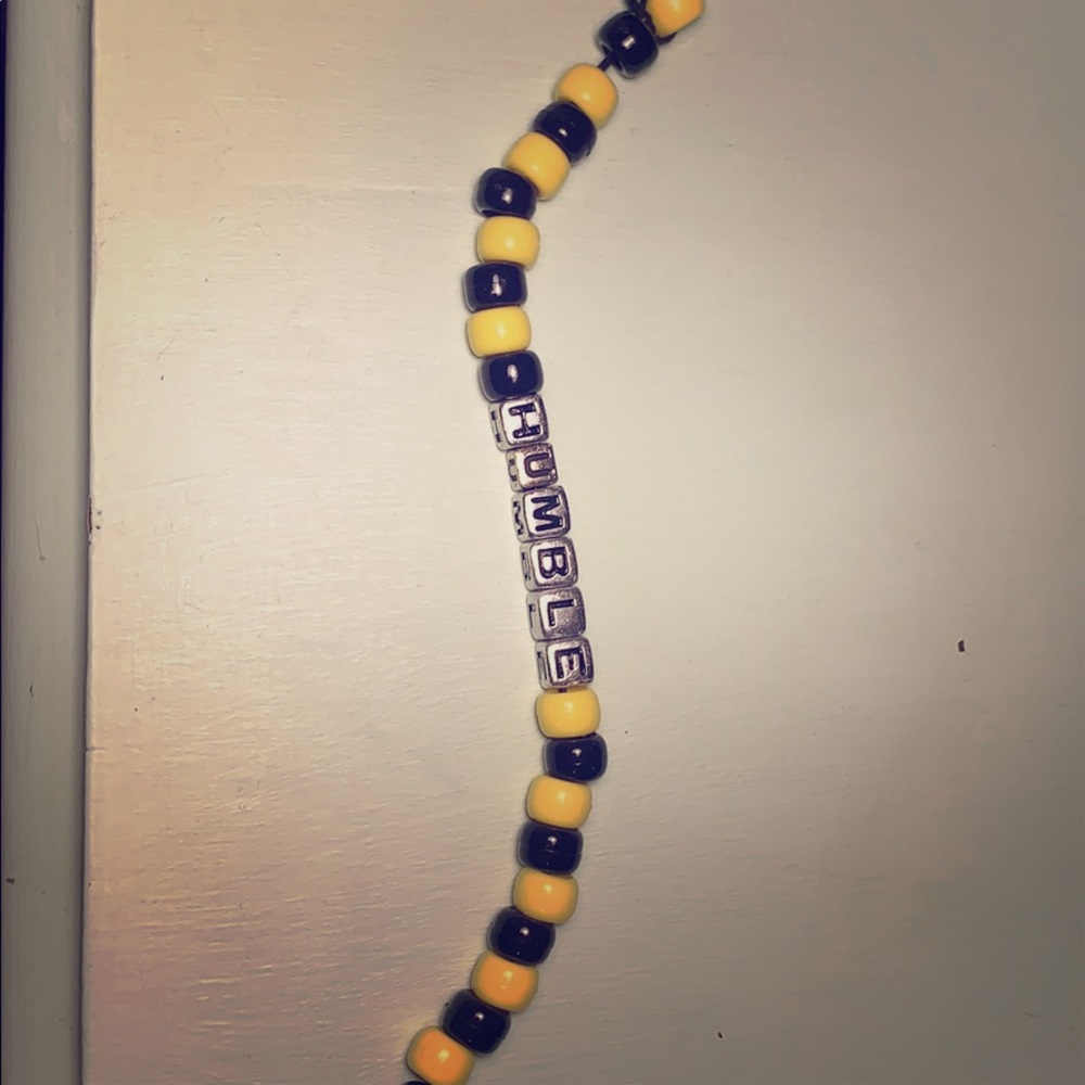 Black and yellow “Humble” friendship bracelet